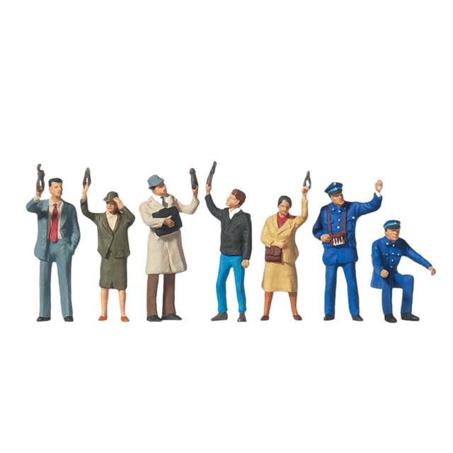 Preiser 10405 Tram / Train / Bus Personnel & Standing Passengers OO/HO