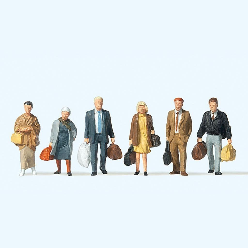Preiser 10413 Walking Passengers (Pack of 6) OO/HO