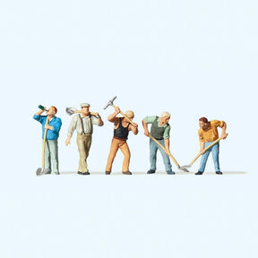 Preiser 10461 Workers With Tools (Pack of 5) OO/HO