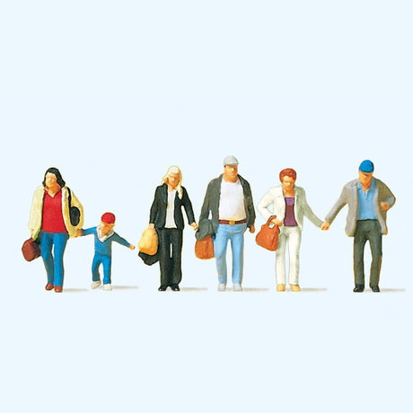 Preiser 10516 Walking Travellers (Pack of 6) OO/HO