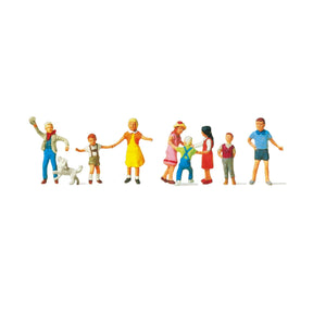 Preiser 10530 Playing Children with Dog OO/HO