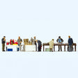 Preiser 10614 Shoppers At The Flea Market (Pack of 8) - OO/HO