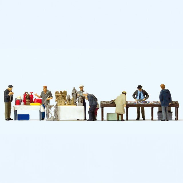 Preiser 10614 Shoppers At The Flea Market (Pack of 8) - OO/HO