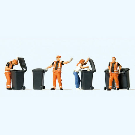 Preiser 10651 Refuse Collection (Pack of 4) OO/HO