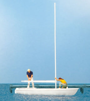Preiser 10680 Korsar Sailing Boat with Sailors OO/HO