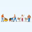 Preiser 10722 Shoppers with Trolleys (Pack of 4) OO/HO