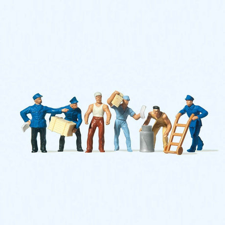 Preiser 14016 Delivery Men With Loads OO/HO