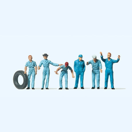 Preiser 14130 Mechanics With Tyre (Pack of 6)