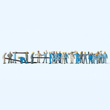 Preiser 14403 Track Workers With Sleepers & Tools (Pack of 24) OO/HO