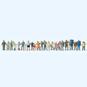 Preiser 14413 Walkers/Hiking Figures (Pack of 24) OO/HO