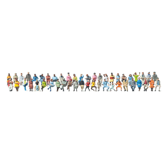 Preiser 14418 Seated Travellers (Pack of 48) OO/HO