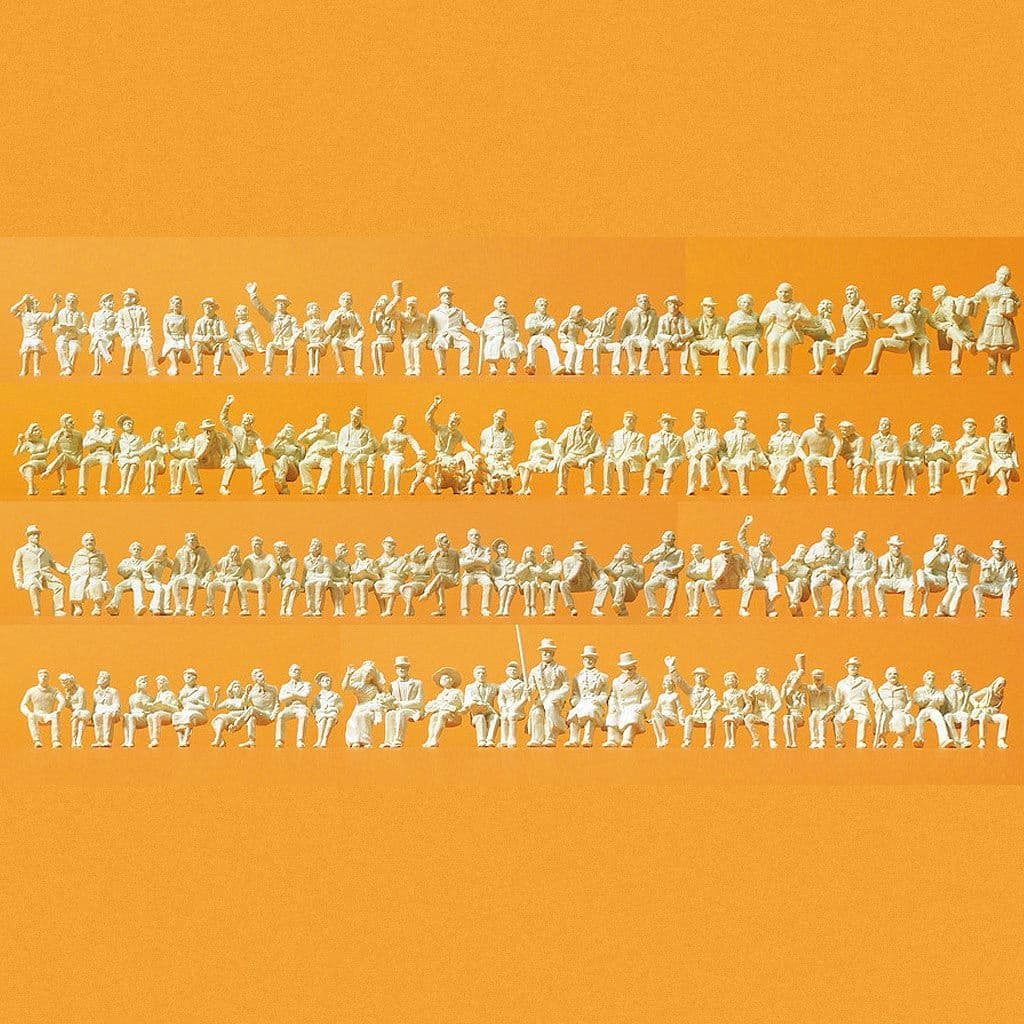 Preiser 16328 Seated People OO/HO (Unpainted)