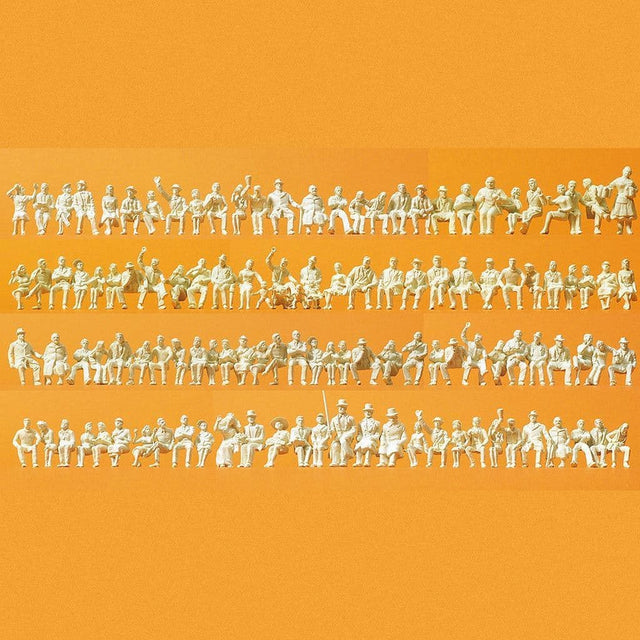 Preiser 16328 Seated People OO/HO (Unpainted)