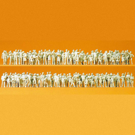 Preiser 16343 Unpainted Passers-By / Spectators (Pack of 130) OO/HO