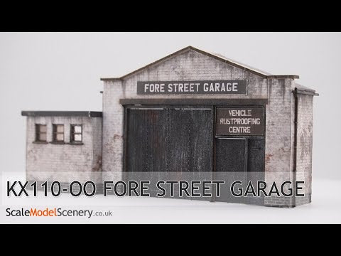 KX110-OO Fore Street Low Relief Garage - OO/4mm/1:76