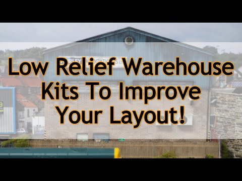KX061-OO Low Relief Modern Industrial Unit Rear Wall - OO / 4mm / 1:76