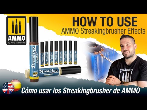 MIG AMMO Streaking Brushers - Range of 10 Colours