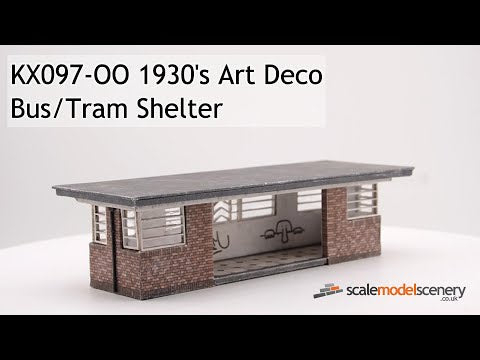 KX097-OO 1930's Art Deco Bus/Tram Shelter - OO / 4mm / 1:76