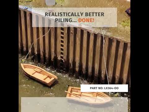 LX364-OO Dockside / Harbour Piling (54mm x 400mm) OO/4mm/1:76