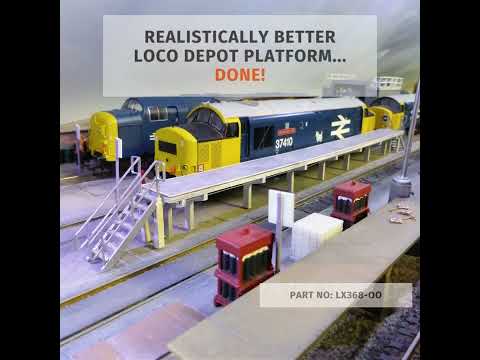 LX368-OO Locomotive Maintenance Platform (Concrete) - OO/4mm/1:76