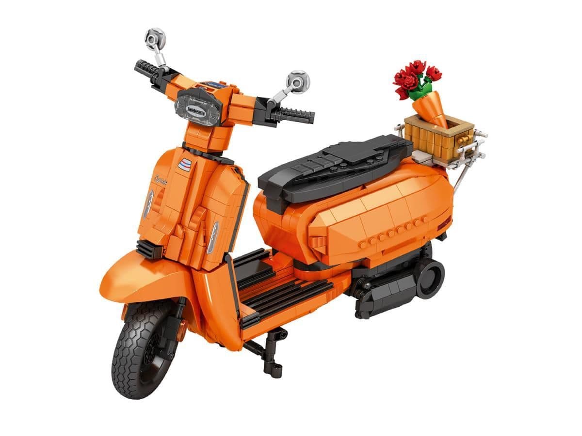 Reobrix Lambretta Scooter Orange 1169pc Construction Set 11036