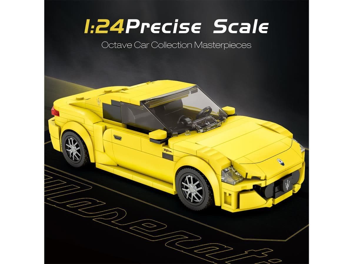 Reobrix Maserati Yellow Sports Car 384pc Construction Set 823