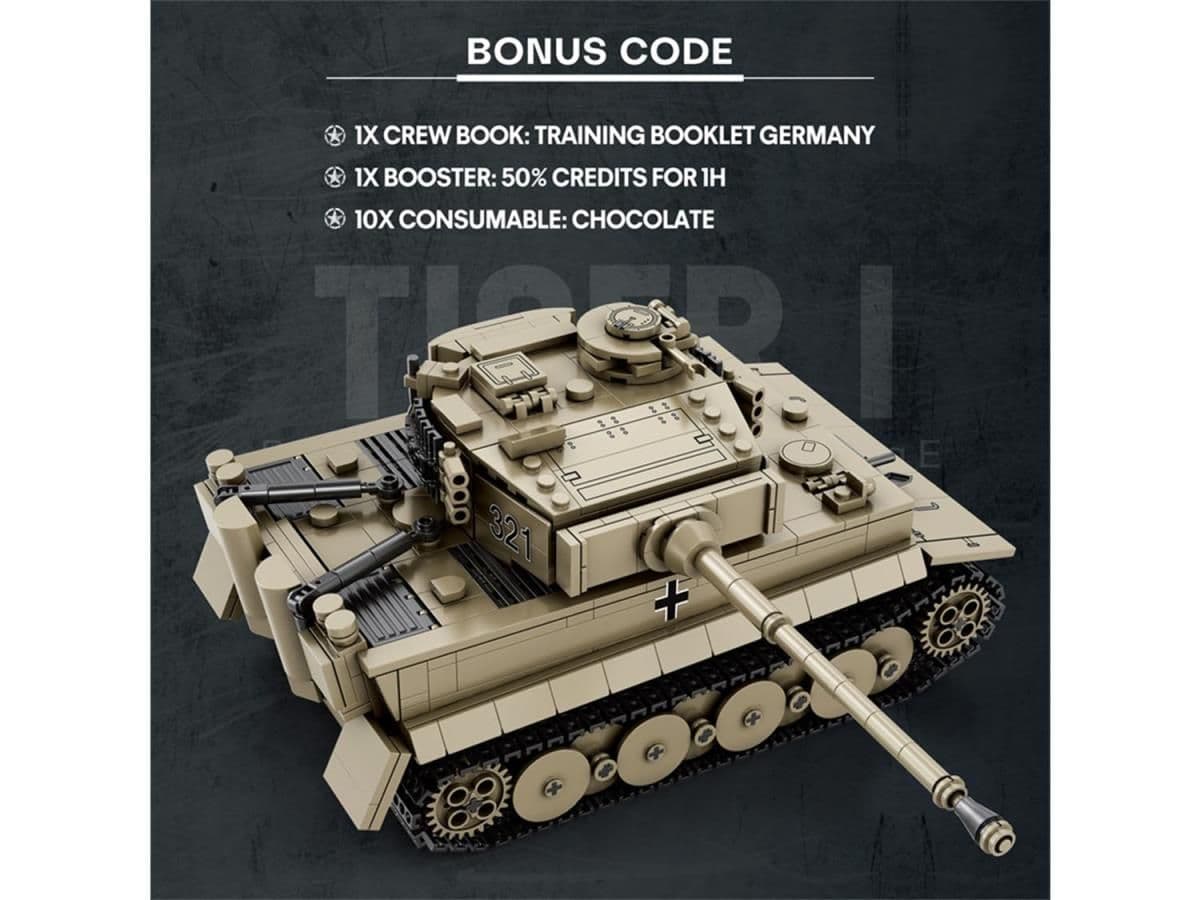 Reobrix World of Tanks Tiger I 1138pc Construction Set 77031