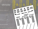 RX002-OO Laser Cut Car Park Marking Stencils OO/4mm/1:76