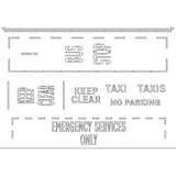 RX003-OO Laser Cut Bus Stop / Taxi Marking Stencils OO/4mm/1:76