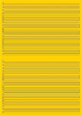 RX007-N Laser Cut Double Yellow Lines Self-Adhesive Road Markings N/2mm/1:148