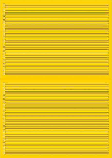 RX007-N Laser Cut Double Yellow Lines Self-Adhesive Road Markings N/2mm/1:148
