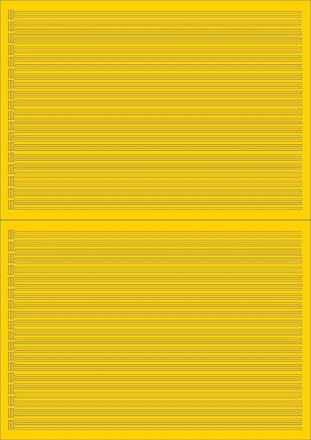 RX007-N Laser Cut Double Yellow Lines Self-Adhesive Road Markings N/2mm/1:148