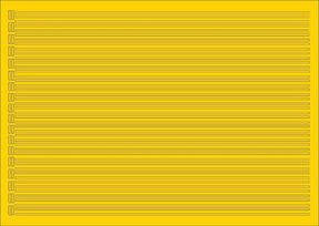 RX007-OO Laser Cut Double Yellow Lines Self-Adhesive Road Markings OO/4mm/1:76