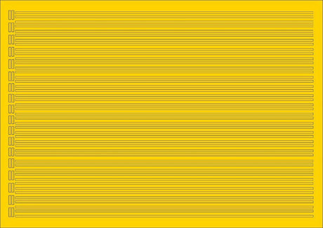 RX007-OO Laser Cut Double Yellow Lines Self-Adhesive Road Markings OO/4mm/1:76