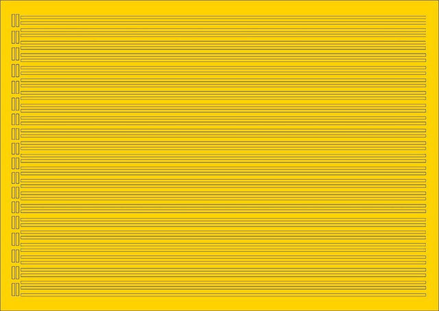 RX007-OO Laser Cut Double Yellow Lines Self-Adhesive Road Markings OO/4mm/1:76