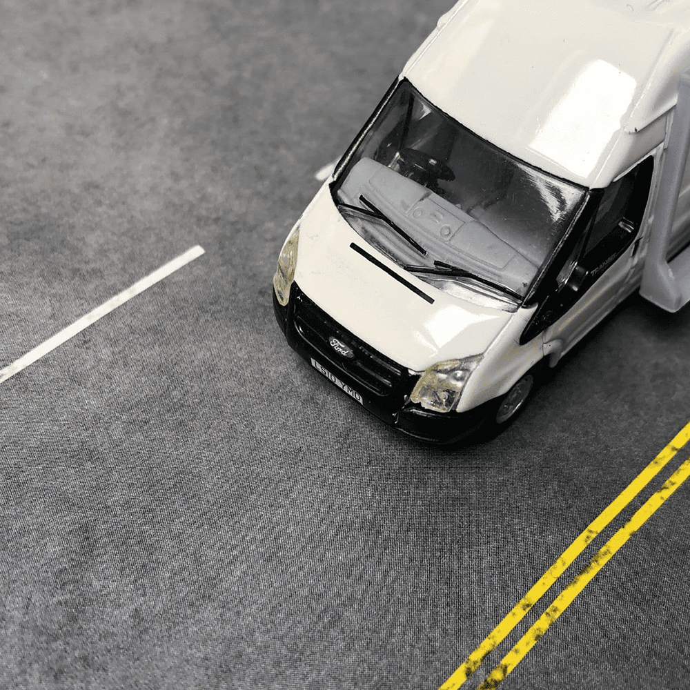 RX014-OO Laser Cut Self-Adhesive All Road Markings (Weathered) - Bumper Pack - OO/4mm/1:76