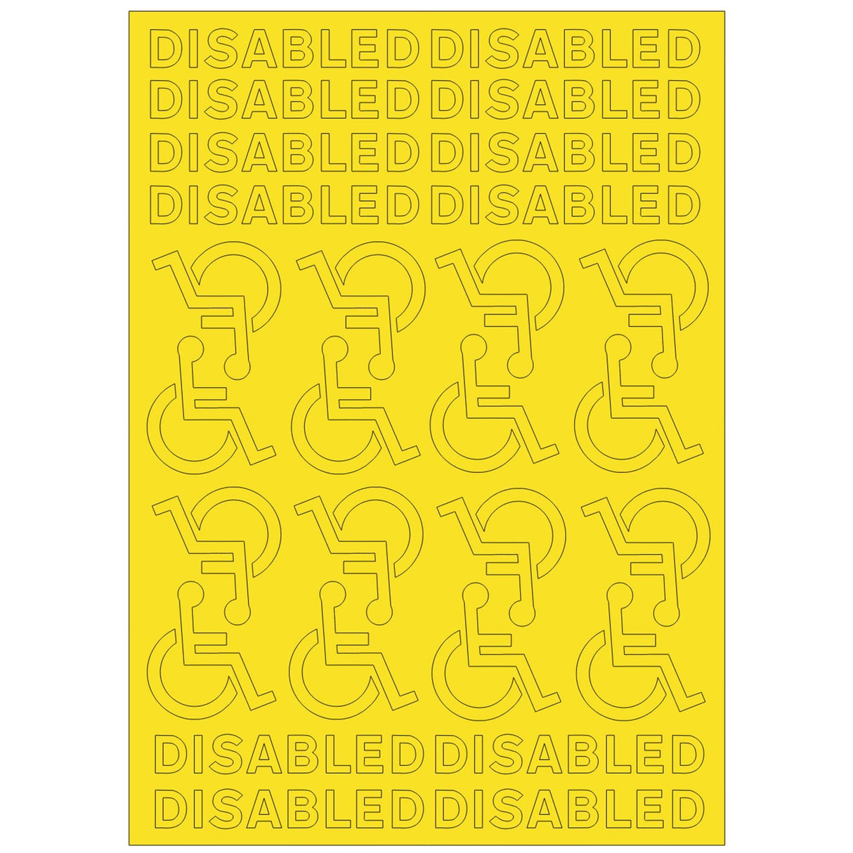 RX015-OO Disabled Self-Adhesive Road Markings - OO/4mm/1:76