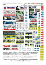 S002-OO Warehouse & Industrial Unit Signs OO/4mm/1:76