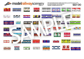 S021-OO Modern Property For Sale Sign OO/4mm/1:76
