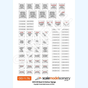 S035-OO Beach & Harbour Signs - OO/4mm/1:76