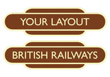 Steam Era Custom Railway Station Totem Signs - Large - Pack of 2 (400mm)