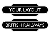 Steam Era Custom Railway Station Totem Signs - Large - Pack of 2 (400mm)