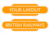 Steam Era Custom Railway Station Totem Signs - Large - Pack of 2 (400mm)