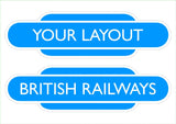 Steam Era Custom Railway Station Totem Signs - Large - Pack of 2 (400mm)