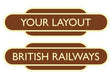 Steam Era Custom Railway Station Totem Signs - Small - Pack of 2 (280mm)