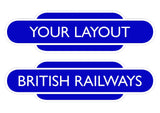 Steam Era Custom Railway Station Totem Signs - Small - Pack of 2 (280mm)