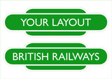 Steam Era Custom Railway Station Totem Signs - Small - Pack of 2 (280mm)