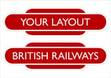 Steam Era Custom Railway Station Totem Signs - Small - Pack of 2 (280mm)