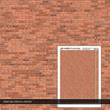 TX001-N Reclaimed Victorian Brick Texture Paper (Pack of 5) - N/2mm/1:148