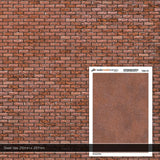 TX002-OO Old Industrial Brick - Stretcher Bond Brick Paper (Pack of 5) - OO/4mm/1:76